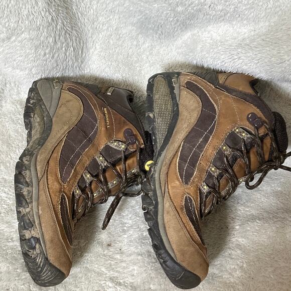 Merrell Continuum Boots 10 Brown Waterproof Vibram Soles READ - Picture 7 of 12